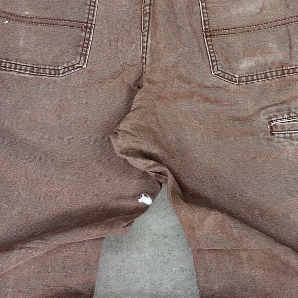 Vintage Y2K Dickies Carpenter Pants 36x30 Baggy Chocolate Brown Canvas Paint - Picture 6 of 6